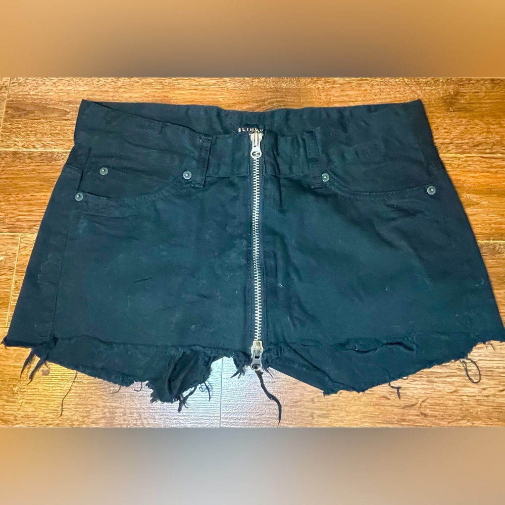 SLINKY Black Denim Shorts